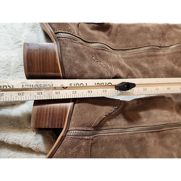 Steve Madden Designer Womens Boots Shoes Leather Suede LASSO Taupe US Size 10 M - Picture 6 of 11